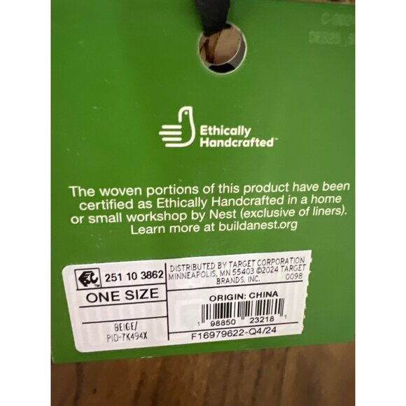 NEW Kate Spade x Target straw raffia tote bag with bow NWT - Picture 5 of 5